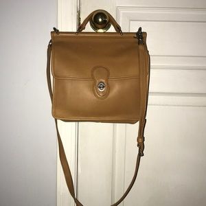 Brown leather vintage coach bag
